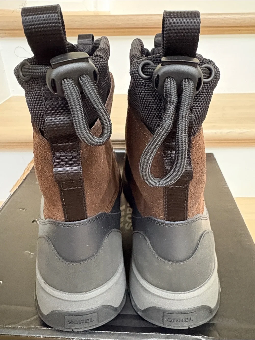 NWT/NIB Men’s Sorel Brown and Black Insulated Lace-Up Winter Boots - Picture 4 of 7